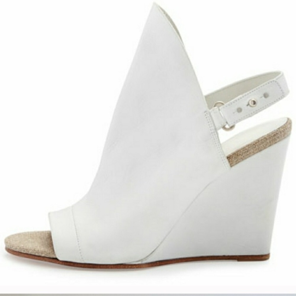 Vince white Italian leather shoes